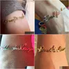 Bangle Armband Personlig signatur Anpassad handskriven Namn Rostfritt stål Handgjorda hängsmycken för kvinnor Gift Drop Delivery Jewel DH1VQ