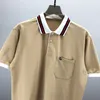 2 رجال Polos T Shirt التطريز الأكمام قصيرة قمم Tops Towndown Tee Tee Disual Polo قمصان M-3XL#187