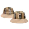 TB Cap Designer Seau pour hommes pour femmes rayé brodé 100% coton parasol chapeau classiques classique en plein air plage voyage chapeau convient à la protection solaire