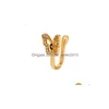 Neusringen Studs Crystal Butterfly Fake Nose Ring Non Piercing Clip op Indiase stijl manchet Septum Nariz Sieraden Drop Delivery Sieraden Dhoiy