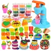 Colorful Plasticine Making Toys Creative DIY Handmade Mold Tool Ice Cream Noodles Machine Kids Play House Toys Colored clay Gift 240131