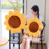 Squishy Sunflower Plush Plant Pillow Stuffed Flowers Seat Cushion Yellow Chair Decoration Carpet Tatami Birthday Gift For Girls 240123