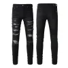 Amirs designer herenjeans paars Broeken ksubi jeans High Street Hole Star Patch Heren dames amirs ster borduurwerk denim jeans stretch slim-fit broek true jean