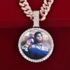 Necklaces Aokaishen Custom Photo Necklace for Men Personalized Picture Medallions Pendant Real Gold Plated Hip Hop Jewelry 2022 Trend Gift