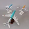 16cm/20cm Alloy Metal Japan ANA Airbus A380 Cartoon Sea Turtle Airlines Diecast Airplane Model Plane Aircraft Green Orange Blue 240131