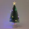 Decorazioni natalizie LED albero colorato mini ago di pino Natale con luci a corda per la decorazione domestica del regalo della festa di anno del desktop