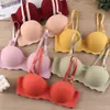 Reggiseni SVOKOR Reggiseno da donna senza soluzione di continuità Intimo sexy senza schienale Lingerie sottile e solida Bralette senza fili femminile Spalline staccabili