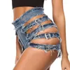Shorts femininos sexy mulheres jeans rasgados saia de cintura alta para mulher verão gótico angustiado clubwear plus size curto mujer