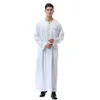Roupas étnicas Branco Abaya Árabe Desgaste Elegante Kaftan para Homens Islâmicos Paquistão Robe Manga Longa Dubai Tradicional Thobe