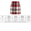 Skirts Plaid Mini Skirt A-line For Women Women's Wool Fall Winter High Waisted Bodycon Pencil Autumn And