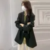 Women's Suits UNXX Coffee-colored Suit Jacket For Women 2024 Spring And Autumn Korean Style Double-breasted Petite Slim Fit Casual Street