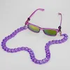 2022 Top Fashion Glasses Neck Strap Crystal Eyeglass Holder Cuban Sunglass Strap Colorful Acrylic Chain