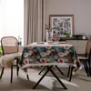 Table Cloth Floral Jacquard Bohemian Thick Tablecloth R5D1738