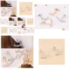 Oorknopjes Brincos Pendientes Oorbel Bruiloft Sieraden Sier Goud Kanaal Drop Levering Dhiis