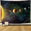 Wandteppiche Trippy Planet Tapestry Mountain Galaxy Space Universum Wandhänge Wohnkultur