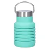 Water Bottles Sports Bottle 550Ml Foldable Reusable Use On Travel Bikes Outdoor