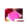 Förvaringspåsar 5st/lot c mode röda transparent runt form vattentät blixtlåsväska med presentförpackning berömd skönhet kosmetisk fodral lyx otcjp