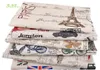 Chainho 6pcslotEiffel Tower Patchwork Printed Cotton Linen Fabric For DIY Quilting Sewing PlacematBags Material 25x45cm3033398