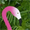 Dekoracje ogrodowe ogrodowe flamingo wskaźnik wiatru kapryśny obrotowy ptak Scpture Absolutnie cudowna unikalna dynamiczna dekoracja podwórza D DH08E