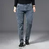ICPANS Herfst Zomer Denim Jeans Heren Rechte Stretch Normaal voor Man Zwart Klassieke Vintage Heren Broek Big Size 2938 40 240129