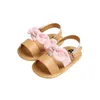 Sandálias Nascidas Bebê Crianças Menina Verão Casual Cute Bowknot Sapatos Anti-Slip Sola Macia