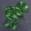 Decorative Flowers 20 Pcs Piping Bamboo Leaves Artificial Green Fake Pipeline Branches Adornments Silk Cloth