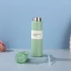 Vattenflaskor med halm Mini Pocket Thermos Cup Rostfritt stål Isolerad flaska för flickor Söta drycker