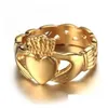 Band Rings Klasik Kuzey İrlanda Tarzı Claddagh Heart Ring Beautif Gelinler Nişan Düğün Mücevher Damlası Teslim Tü Mücevher Yüzük Dhuhe