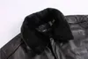 Giacca invernale in pelle vintage A2 da uomo streetwear Cappotto imbottito in pelliccia aeronautica con bomber da moto in pelliccia rimovibile 240131