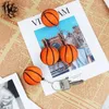 Dekorativa figurer 80 Pack Basketball Ball Keychains for Party Favors Stress School Carnival Reward Sports Centerpiece