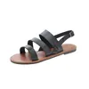 Sandals Shoes в продаже S Fashion Basic Summer Peep Toe Bugle Brap Flat Flat Daily Beach Women Shoe Fahi Baic 72 Sandal