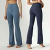 Lu Align Lu Mulheres Fitness Bell Bottoms Calça Musculação Yogas Calças Senhora Cintura Alta Elástica Perna Larga Roupa Jogging Solto Encaixe Trous 6 High s