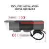 Lampe de vélo solaire lampe de poche avant avec klaxon lanterne de vélo lampe Rechargeable USB feu arrière accessoires de cyclisme LL