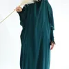 Freizeitkleider Damen Gebetskleidungsstück Ramadan Muslim Abaya Kaftan Frauen Kleid mit Hijab Abayat Islam bescheidene Robe islamische arabische Kleidung