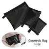 Kozmetik Çantalar Siyah Mesh Poşet Seyahat Depolama Makyaj Çantası Yıkama Tuvalet Organizatör Kılıf Taşınabilir Şeffaf Çanta Debriyajı