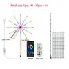 Strings 2024 Christmas Light Smart Fairy Firework Bluetooth Strip Festoon Home Wall Bedroom Computer Room Decor Holiday Party Lamp