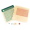 Planche de perles de Multiplication et de Division de jouet éducatif en bois Montessori pour la formation préscolaire de la petite enfance Version familiale 240131