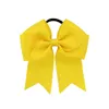 Acessórios de cabelo 36pcs / OEM ODM 4.5 "Arco Sólido Meninas Cheerleading Bowknot Fita de Gorgorão Elogio Elástico Suporte