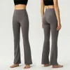 Lu Align Lu Mulheres Fitness Bell Bottoms Calça Musculação Yogas Calças Senhora Cintura Alta Elástica Perna Larga Roupa Jogging Solto Encaixe Trous 6 High s