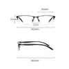Lunettes de soleil Pochromic demi-monture myopie lunettes de luxe en métal affaires myopes lunettes rétro fini optique moins lunettes dioptrie