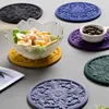 3pcs/Set Silicone Tableware Mat Vintage Hollow Carving Silicone Pad Heat-insulated Bowl Cup Pot Placemat Home Table Decor 240127