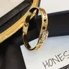 Designer Bangles Bangle Luxury Charm Bracelets Women Double Letter Jewelry 18K Gold Plated Stainless steel Round G Wristband Cuff Fashion Accessories Letters