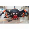 wholesale 8 mW (26 piedi) Con ventilatore gigante gonfiabile ragno di Halloween / ragno nero animale per il tetto Giocattoli Decorazione stregata