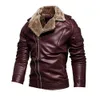 GB hommes vestes en cuir automne décontracté moto veste en polyuréthane coupe-vent Biker hiver manteaux en peluche marque vêtements 240125