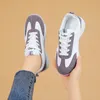 Laufschuhe Damen Athleisure Comfort Flat Wear-Resistant Grau Lila Schwarz Schuhe Damen Trainer Sport Sneakers