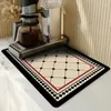 Table Mats Absorbent Drainage Mat Kitchen Printed Dish Drying Cup Pad Tableware Drainer Rug Decoration Accessories