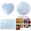 Autres fournitures de fête de fête Sublimation Blank Puzzle Coeur Rond A4 Jigsaw DIY Craft Transfert de chaleur Impression Puzzles Valentine Day B Dhy52