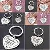 Pendant Necklaces To My Daughter Stainless Steel Heart Keychain Lettering Dad Mom Gift Drop Delivery Jewelry Necklaces Pendants Dh4Hf