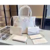 Women 6pcs/set designer bag wallet fashionable Handbag leather crossbody Bags Shoulder bags Clutch purse large capacity composite shopping handbag