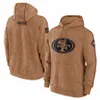 T-shirt San Francisco''49ers''Brown Men Women Youth 2023 Salut till Service Club Pullover Hoodie